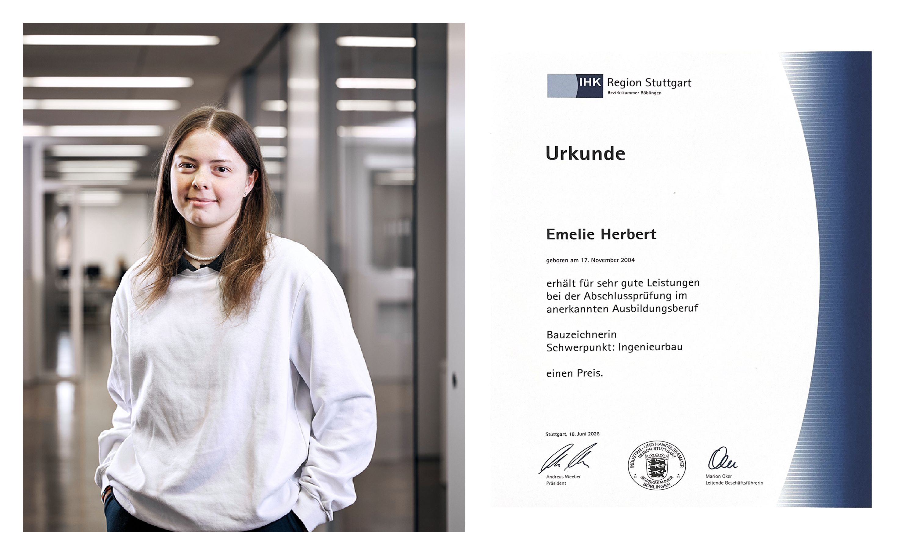 AUSGEZEICHNET: EMELIE HERBERT GEHÖRT ZU DEN BESTEN IHRES JAHRGANGS